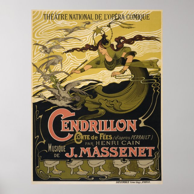 Emile Bertrand poster Jules Massenet's Cendrillon (Vorne)