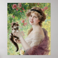 Emile Vernon Wertvoll Kitten Poster