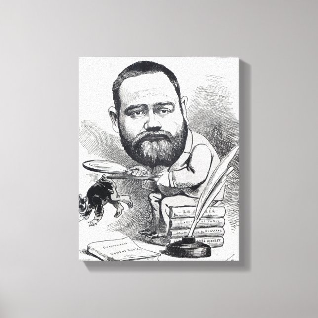 Emile Zola als Naturwissenschaftlerin von "L'Eclip Leinwanddruck (Vorderseite)