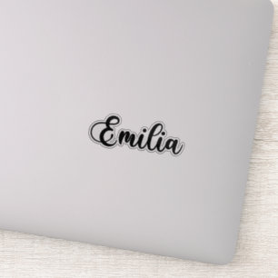 Emilia Name - Handgeschriebene Kalligrafie Aufkleber