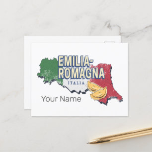Emilia Romagna Flagge Italien Retro Region Karte V