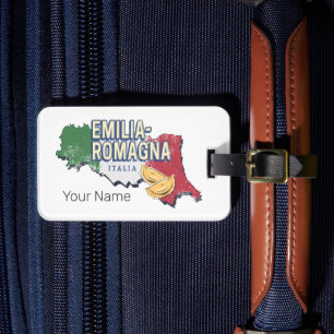 Emilia-Romagna Flagge Italien Retro Region Karte V Gepäckanhänger