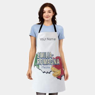 Emilia Romagna Flagge Italien Retro Region Karte V Schürze