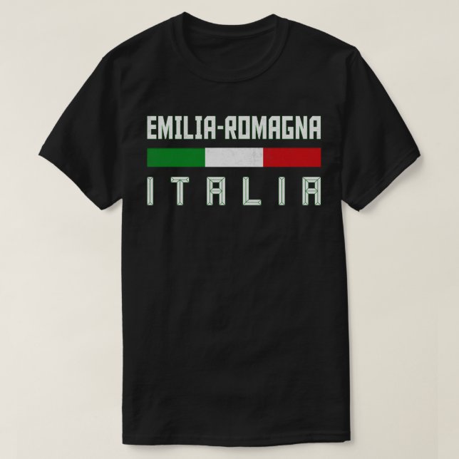 Emilia Romagna Italia Region Typografie Des T-Shirt (Design vorne)