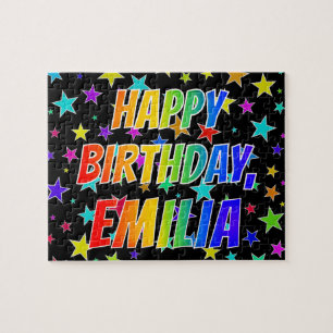 "EMILIA" Vorname, Spaß "GLÜCKLICHER BIRTHTAG" Puzzle