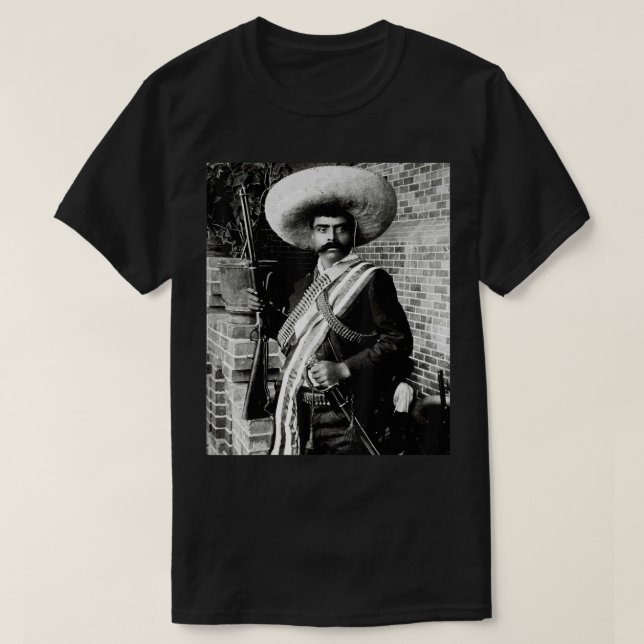 Emiliano Zapata Mexiko Berühmtes Gedicht bei Portr T-Shirt (Design vorne)