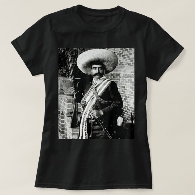 Emiliano Zapata Mexiko Berühmtes Gedicht bei Portr T-Shirt (Design vorne)