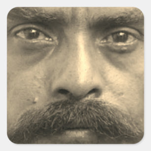 Emiliano Zapata Quadratischer Aufkleber