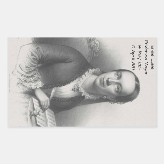 Emilie Luise Friderica Mayer Rechteckiger Aufkleber (Vorderseite)