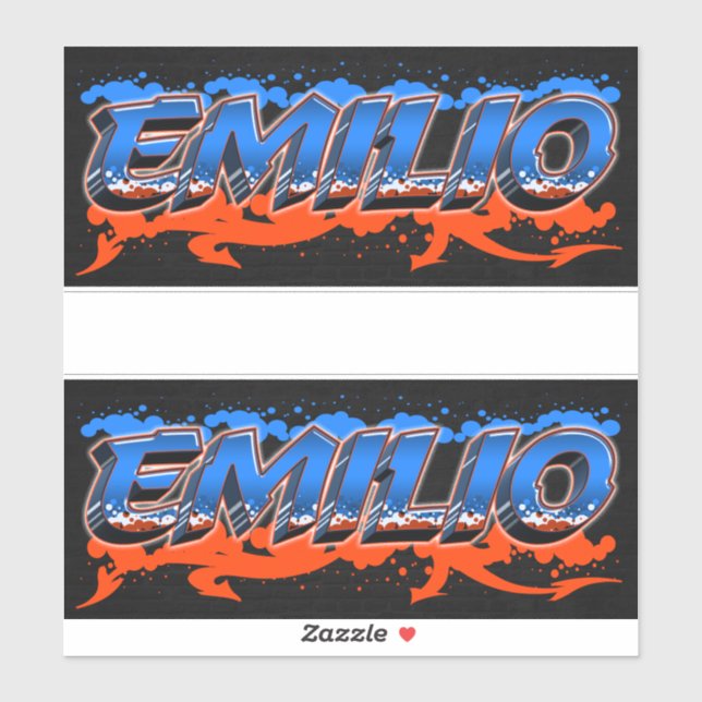 Emilio Vorname Name Graffiti Aufkleber Sticker (Blatt)