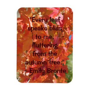 Emily Bronte Autumn Zitat Magnet