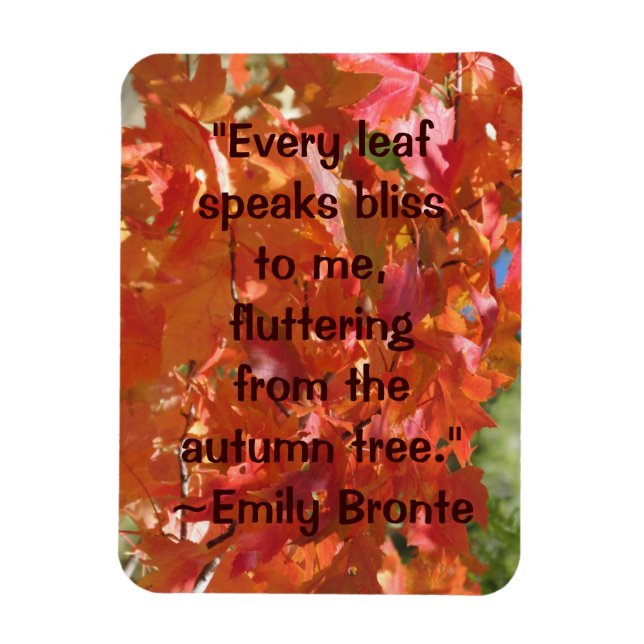 Emily Bronte Autumn Zitat Magnet (Vertikal)