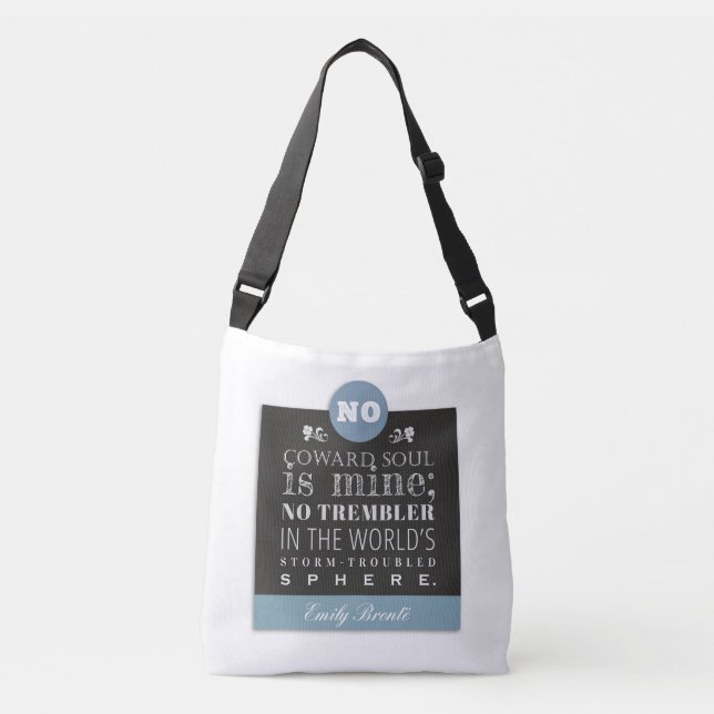 Emily Bronte Gedicht Zitat - Kein Coward Soul ist  Tragetaschen Mit Langen Trägern (Vorderseite)