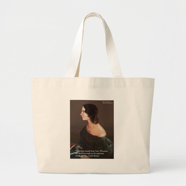 Emily Bronte "Souls Same" Liebe Kostenvoranschlag  Jumbo Stoffbeutel (Vorne)