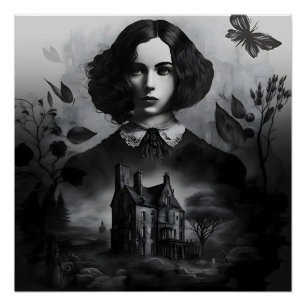 Emily Bronte, Viktorianisch Gothic Writer of Jane  Poster