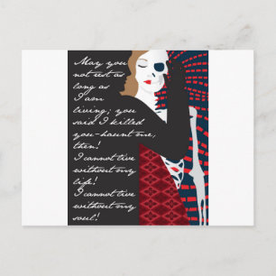 Emily Bronte / Wuthering Height Geschenkdesign mit Postkarte