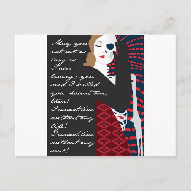 Emily Bronte / Wuthering Height Geschenkdesign mit Postkarte (Vorderseite)