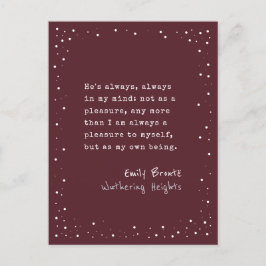 Emily Brontë, Wuthering Heights Quote Schreibmasch Postkarte