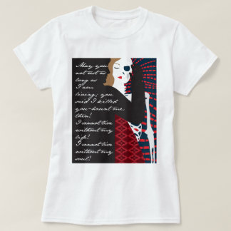 Emily Bronte/Wuthering Höhengeschenkentwurf mit q T-Shirt