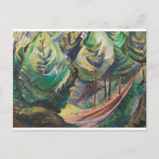 Emily Carr Path inmitten der kanadischen Landschaf Postkarte