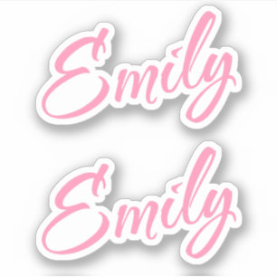 Emily Decorative Name in Pink x2 Aufkleber
