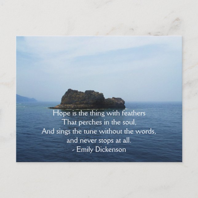 Emily Dickenson Inspirational QUOTE für die Heilun Postkarte (Vorderseite)