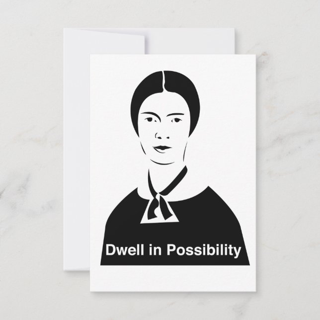 Emily Dickinson Dwell in Possibility Einladungen (Vorderseite)