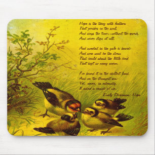 Emily Dickinson "Hoffnung" Gedicht-Mauspad Mousepad