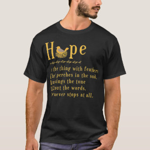 Emily Dickinson Hope ist die Sache mit Feathers Bi T-Shirt