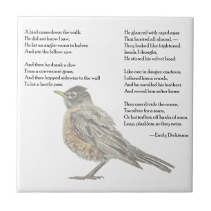 Emily Dickinson "In Garden" Gedicht Tile Fliese
