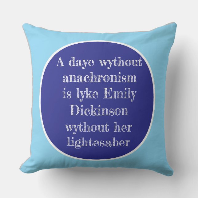 "Emily Dickinson Lightsaber" throw pillow Kissen (Vorderseite)