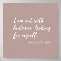 Emily Dickinson Quote Blush Script Typografie