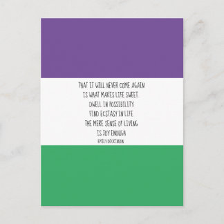 Emily Dickinson Quote Postcard Postkarte