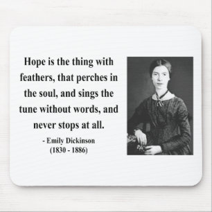Emily Dickinson-Zitat 1b Mousepad