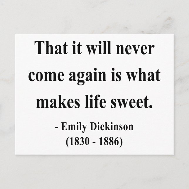 Emily Dickinson Zitat 5a Postkarte (Vorderseite)
