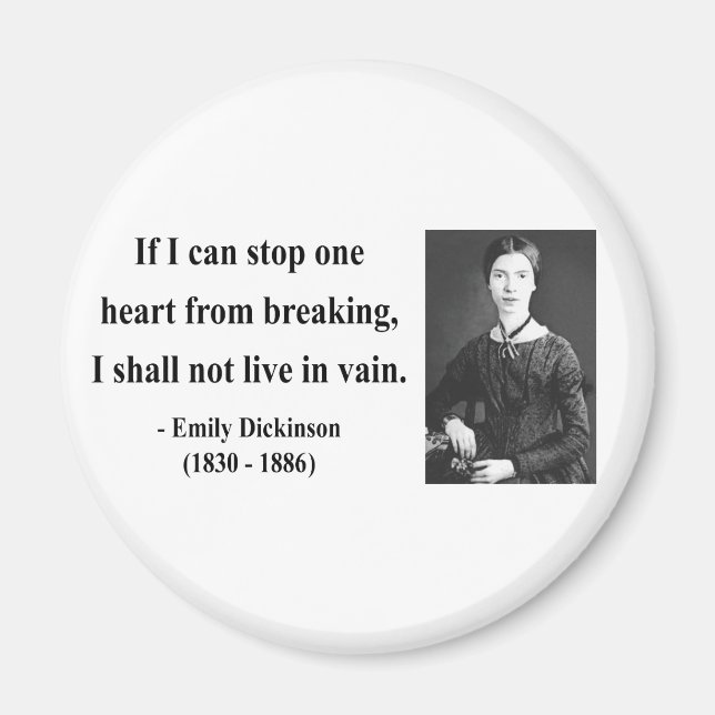 Emily Dickinson Zitat 6b Magnet (Vorne)