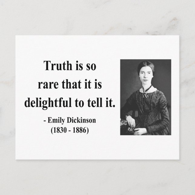 Emily Dickinson Zitat 7b Postkarte (Vorderseite)