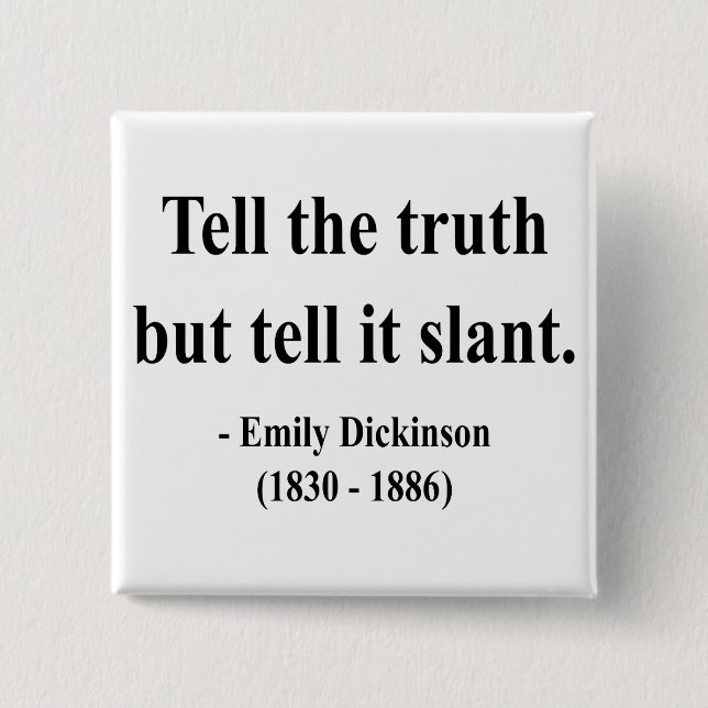 Emily Dickinson-Zitat 9a Button (Vorderseite)
