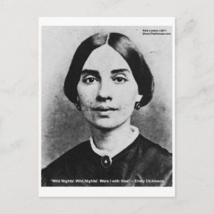 Emily Dicksinson Wild Nights Liebe Quote Geschenke Postkarte