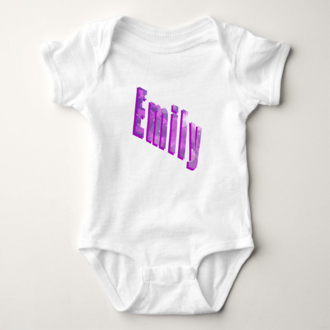 Emily Dimensional Logo Baby Strampler (Vorderseite)