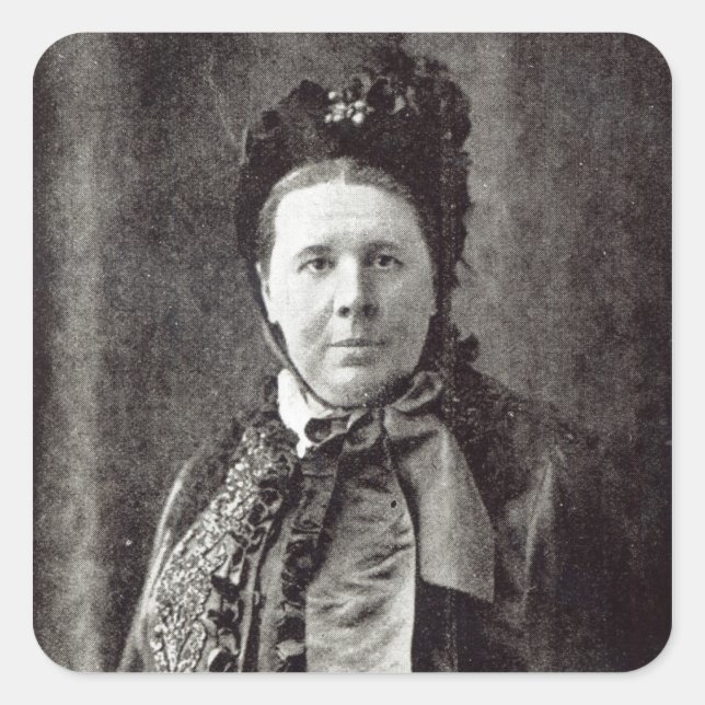 Emily Faithfull Quadratischer Aufkleber (Vorderseite)