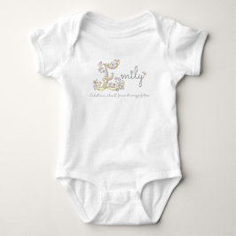 Emily Girls Name und Bedeutung Herz Baby Bekleidun Strampler