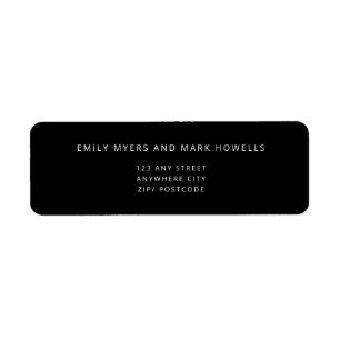 EMILY Modern Minimalistische monochrome Adressenma