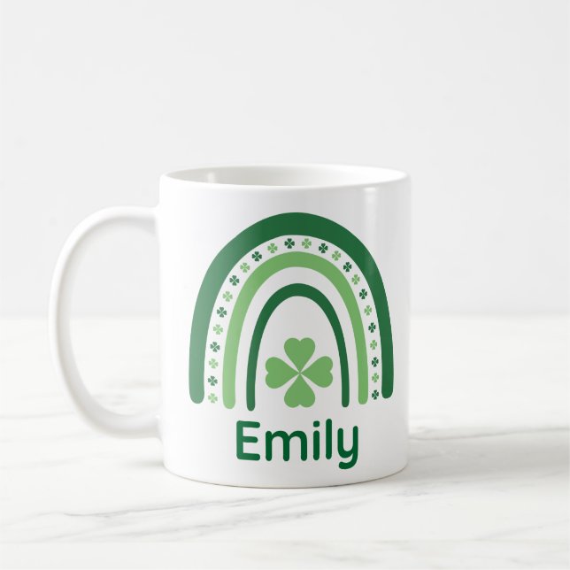 Emily Name Clover Boho Rainbow Kaffeetasse (Links)