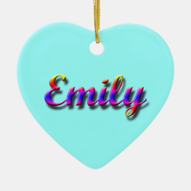 Emily_Name Verzierung Keramikornament (Vorne)