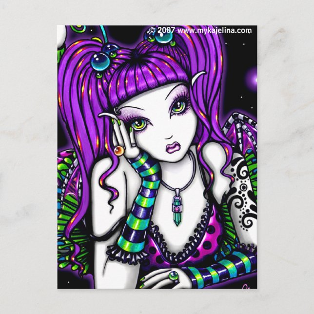Emily Rainbow Celestial Tattoo Fee Postcard Postkarte (Vorderseite)