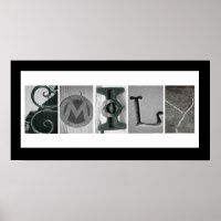 Emily Spelt Out in Foto Alphabet Letters