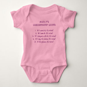 Emilys Besitz-Gesetze Baby Strampler