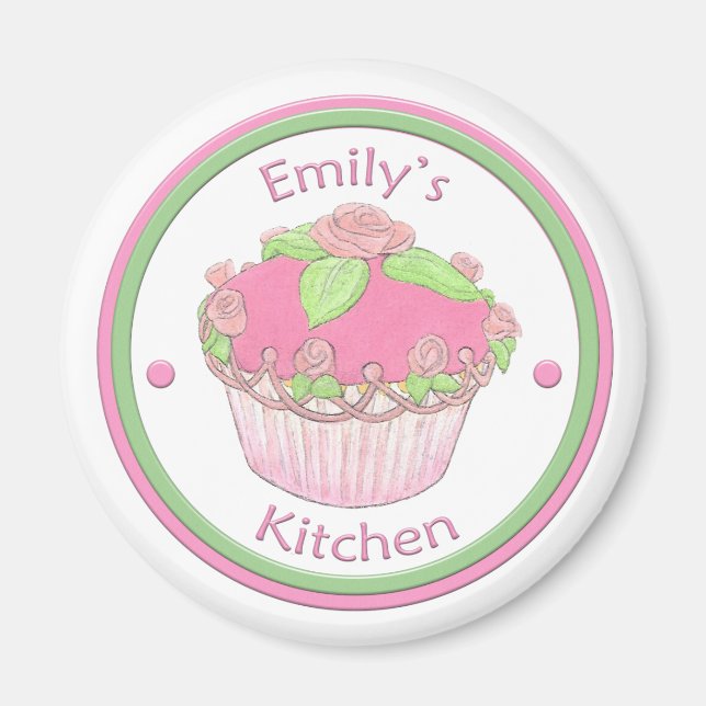 Emily's Kitchen Rose CupCake Magnet (Vorne)