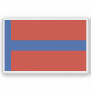 Emirat Abdelkader oder Mascar Fahne, Algerien Aufkleber